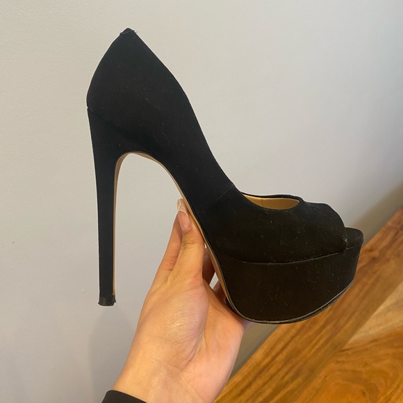 Steve Madden black toots pumps - Picture 5 of 10
